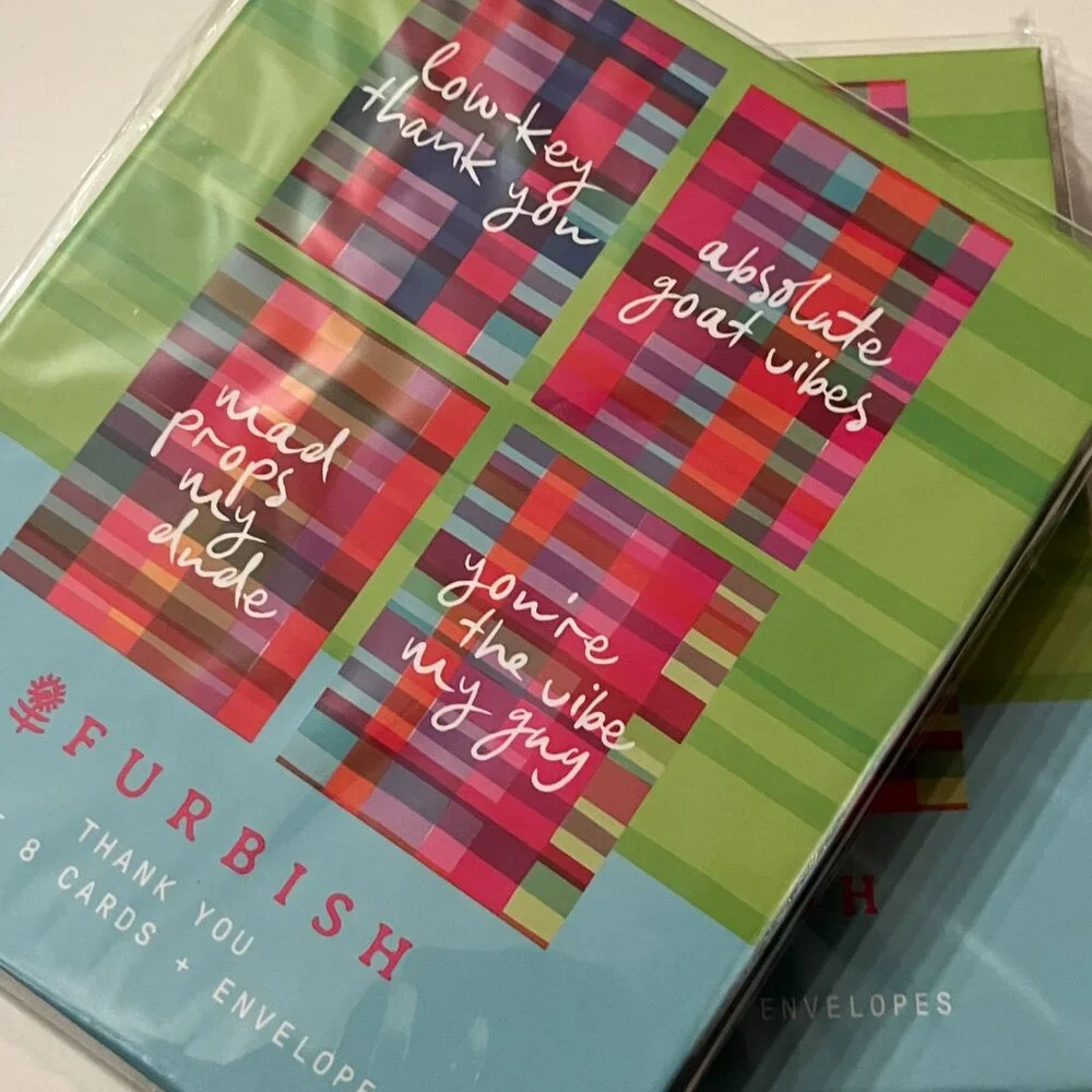 Funny‎ Thank You Cards Two Box Set Blank Inside Bright (New by Furbish)